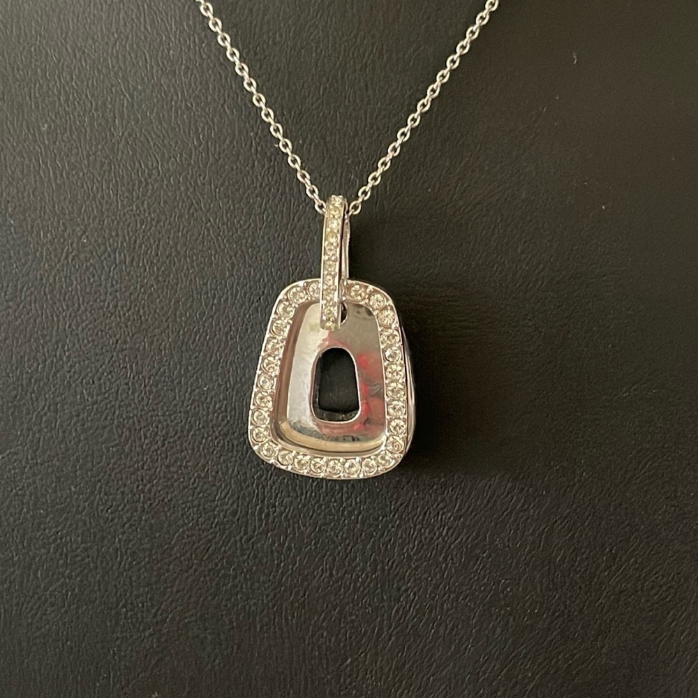 Nadri Sparkling CZ Double Pendant Necklace.